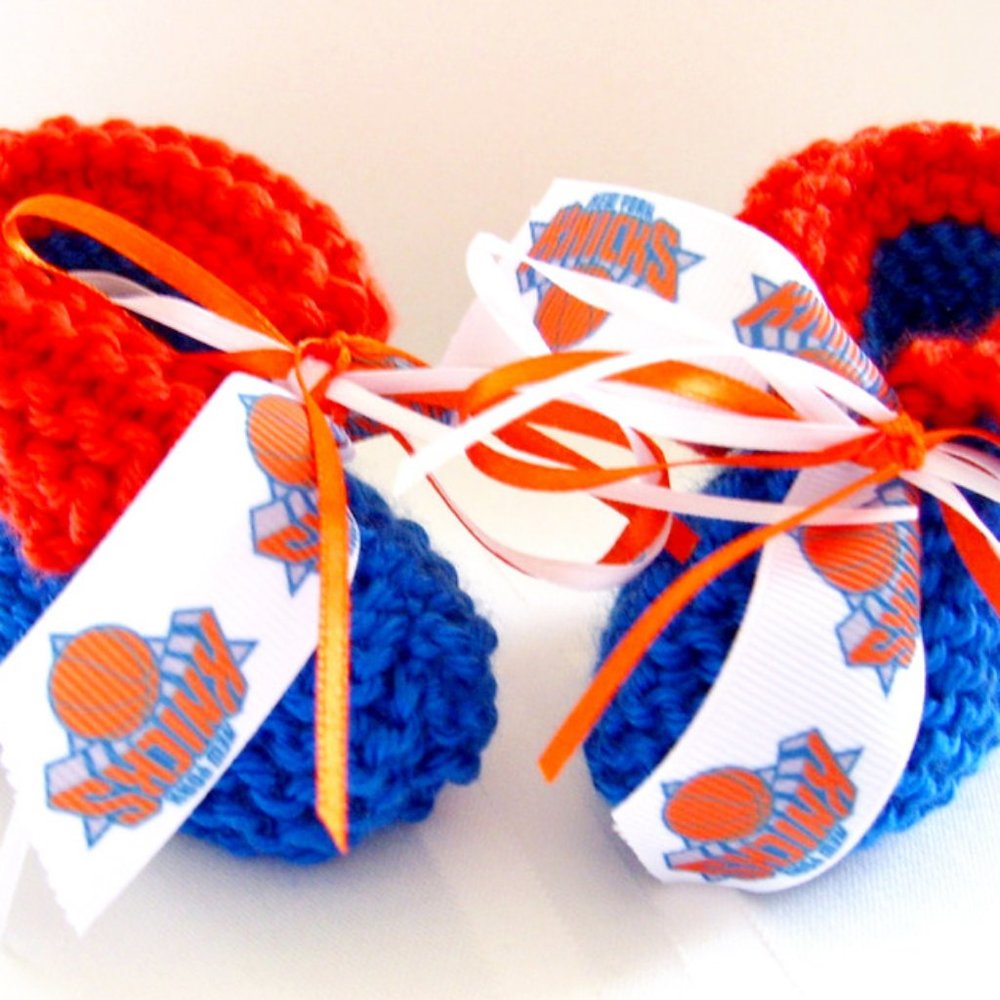 New York KNICKS Basketball Handmade Baby Booties *NEW*